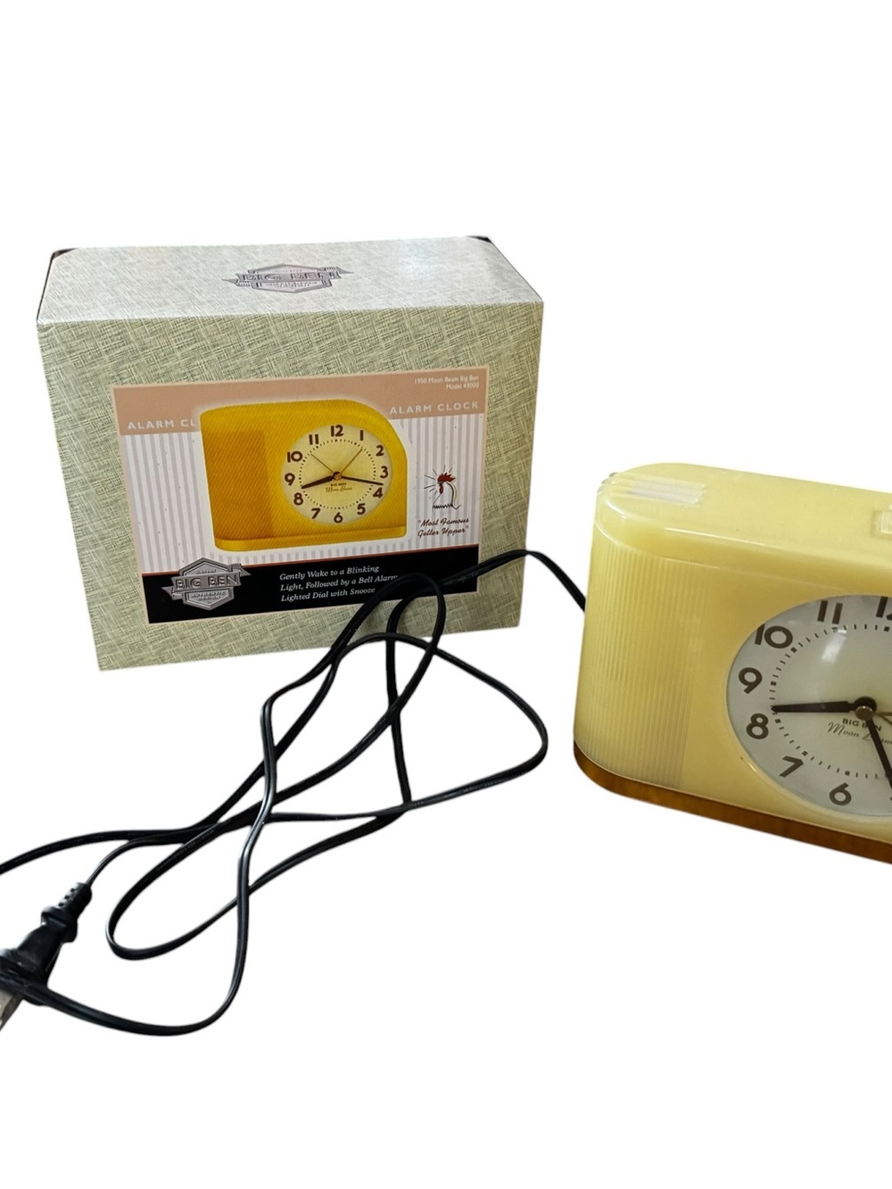 Big Ben Moon Beam Electric Analog Alarm Clock